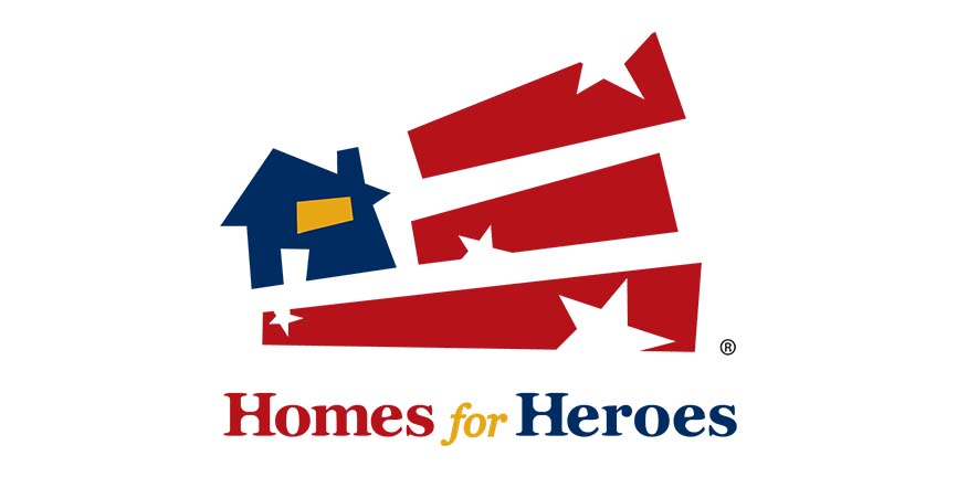 Homes for Heroes logo.