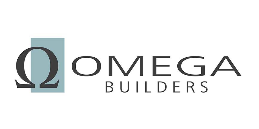 Omega builders logo.