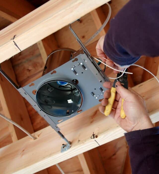Can lighting fixture installed in ceiling of new home